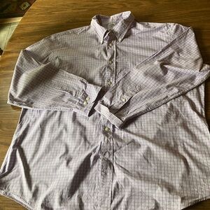 Men’s Brooks brothers, purple, white, original polo, shirt, button down front